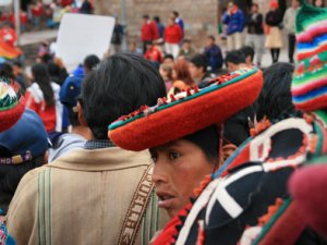 Demonstration der Kunsthandwerker in Cusco, PERU